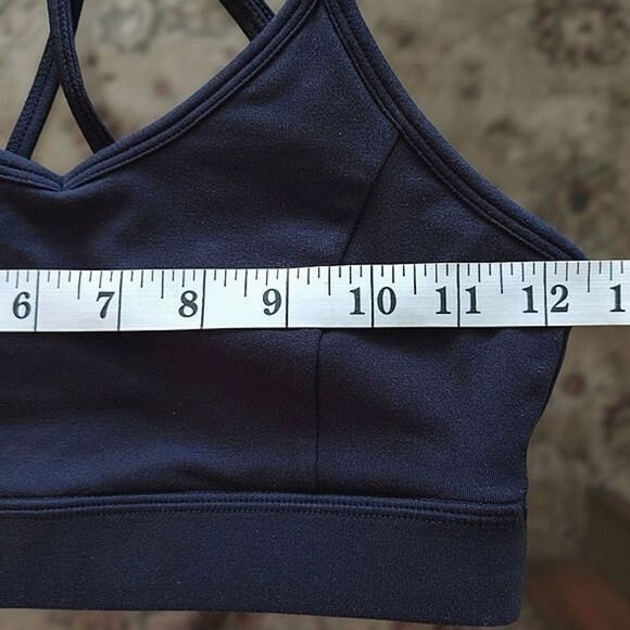 MPG black criss-cross racerback v-neck low impact sports bra - Picture 4 of 7